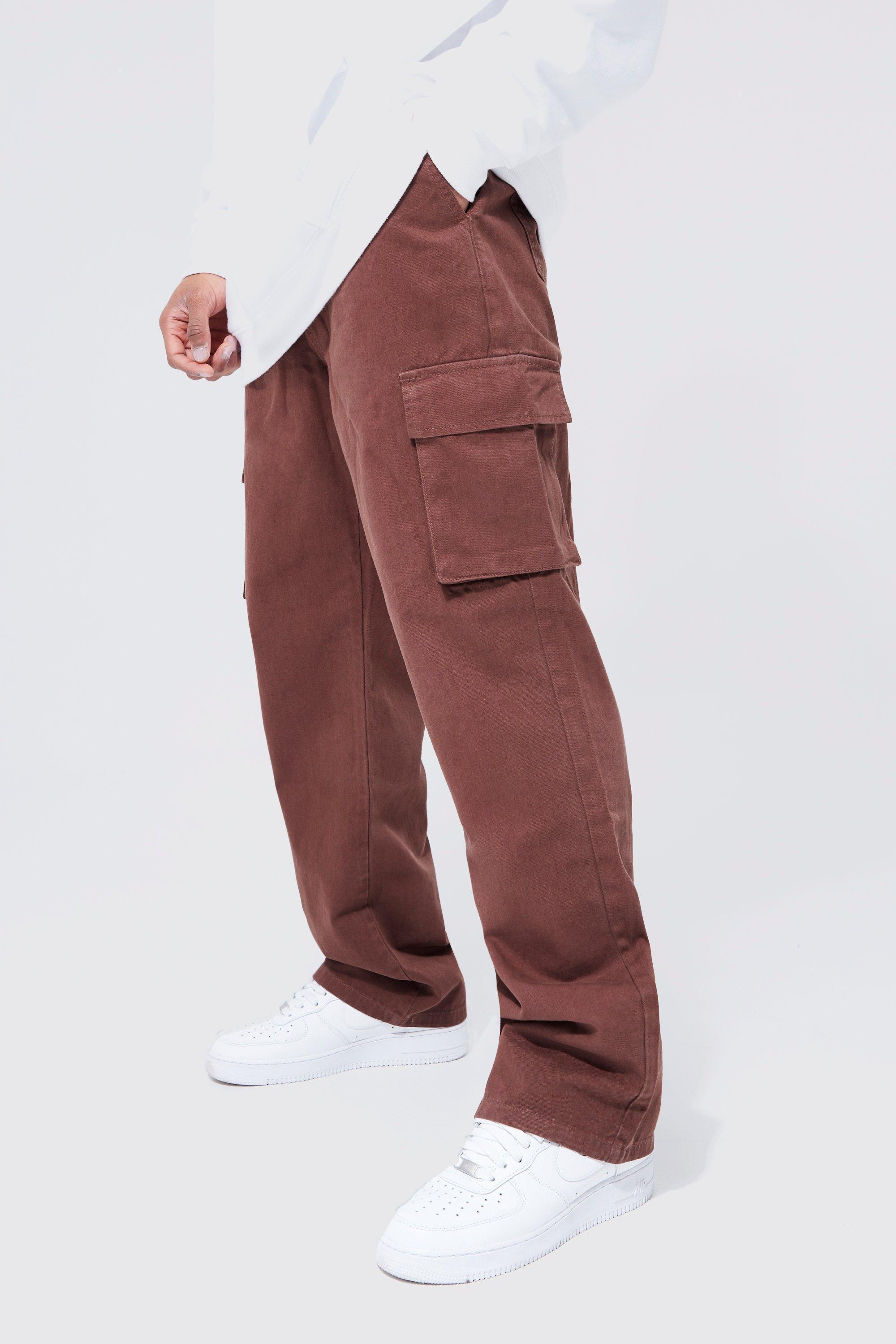 Elastic Waist Relaxed Fit Cargo Pants | boohooMAN USA Product Image