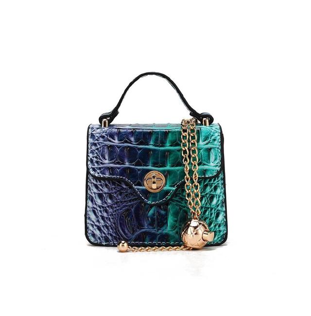 Mkf Collection River Gradient Rainbow Faux Crocodile-Embossed Women s Mini Crossbody Bag by Mia K Product Image