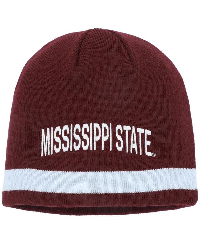 Mens adidas Maroon Mississippi State Bulldogs Wordmark Knit Hat Product Image