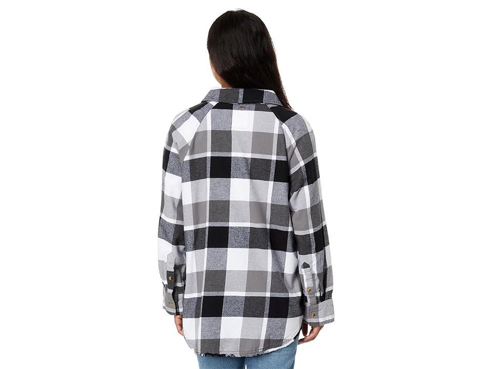 Rip Curl Pacific Dreams Cotton Long Sleeve Flannel (Charcoal) Women's Clothing Product Image