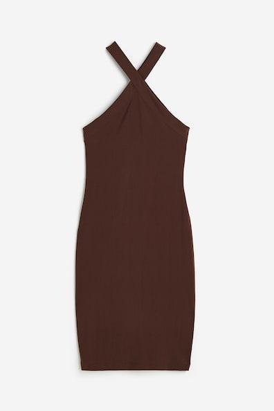 H & M - Bodycon Dress - Beige Product Image