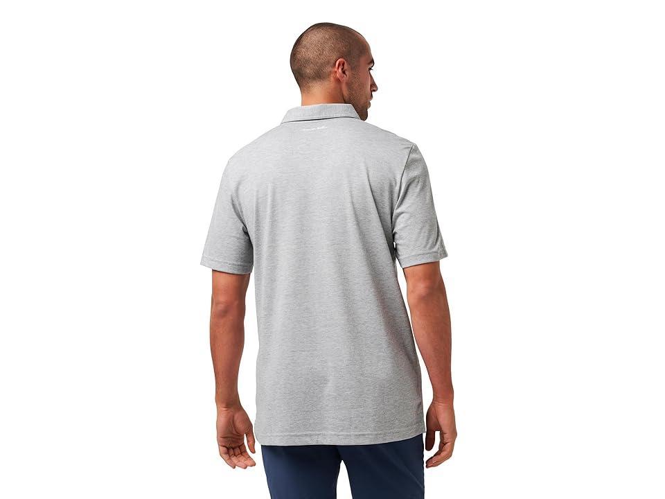 TravisMathew Texas Rangers The Zinna Polo (Heather Grey) Men's Short Sleeve Knit Product Image