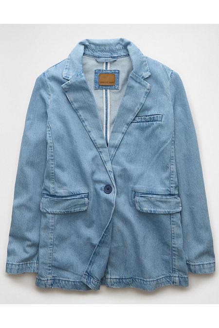 AE Oversized Denim Blazer Womens product image