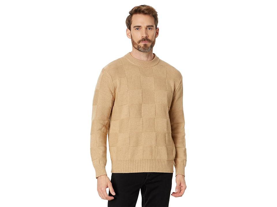 Madewell Check Crew (Heather Sand) Men's Clothing Product Image