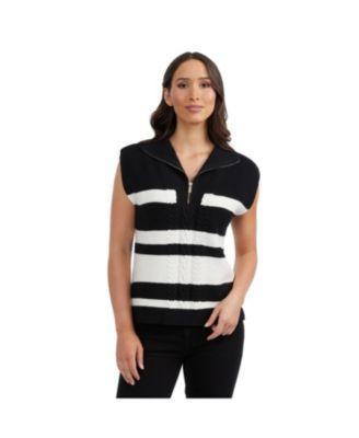 Women's Sleeveless Half Zip Sweater Vest Product Image