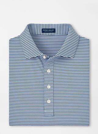 Peter Millar Mens Alto Performance Jersey Polo | Color: White / Navy | Size: XXL Product Image