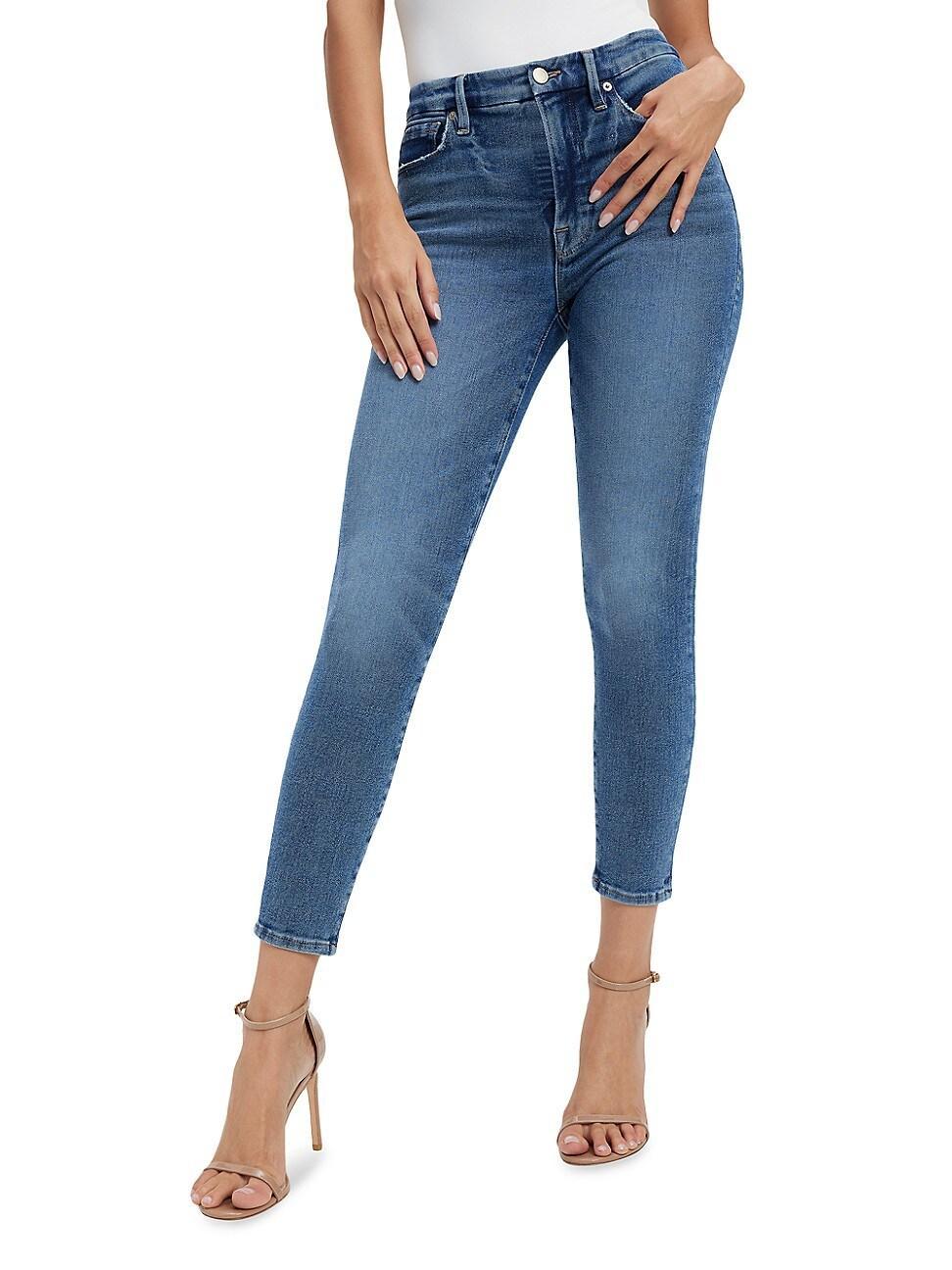 Good American Good Waist Split Pocket High Waist Crop Skinny Jeans Product Image