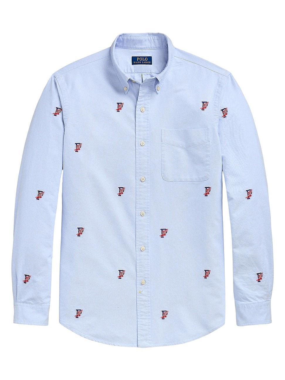 Mens P-Wing Cotton Button-Down Oxford Shirt Product Image