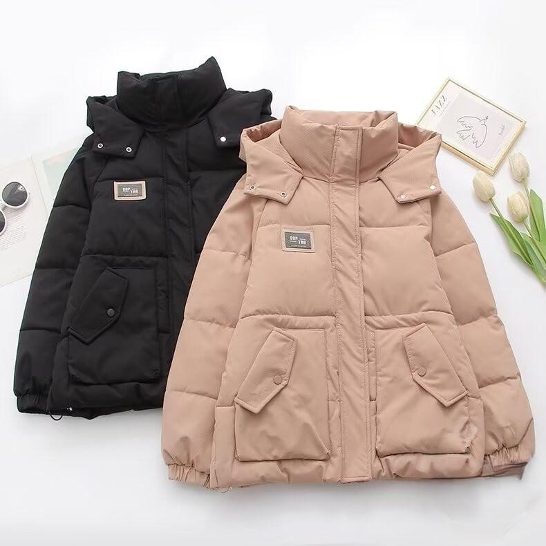 Plain Padded Hooded Zip Jacket Product Image