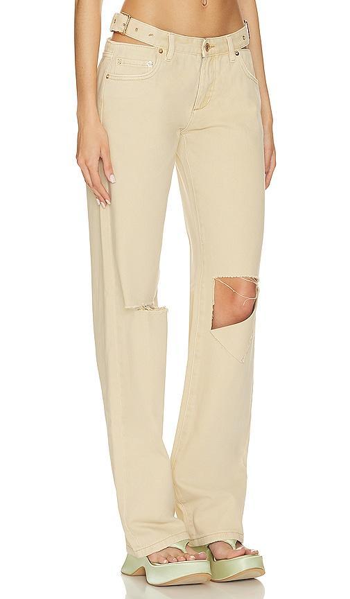 SER.O.YA Christy Jean in Beige. Size 28, 29. Product Image