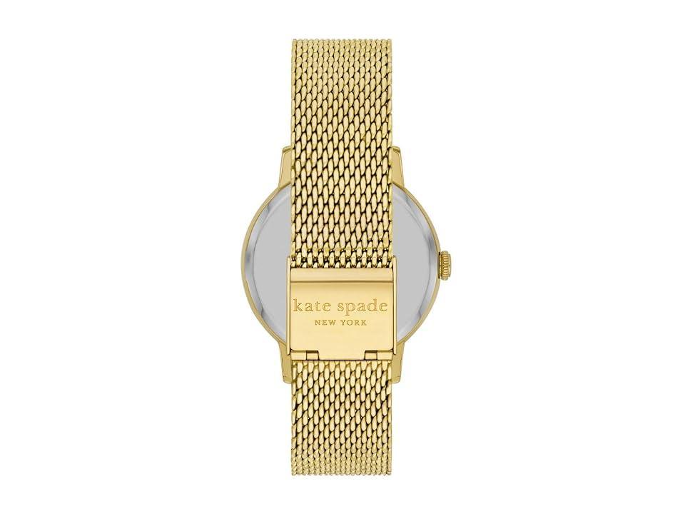 kate spade new york Womens Metro Analog  Gold Stainless Steel Mesh Bracelet Watch Product Image