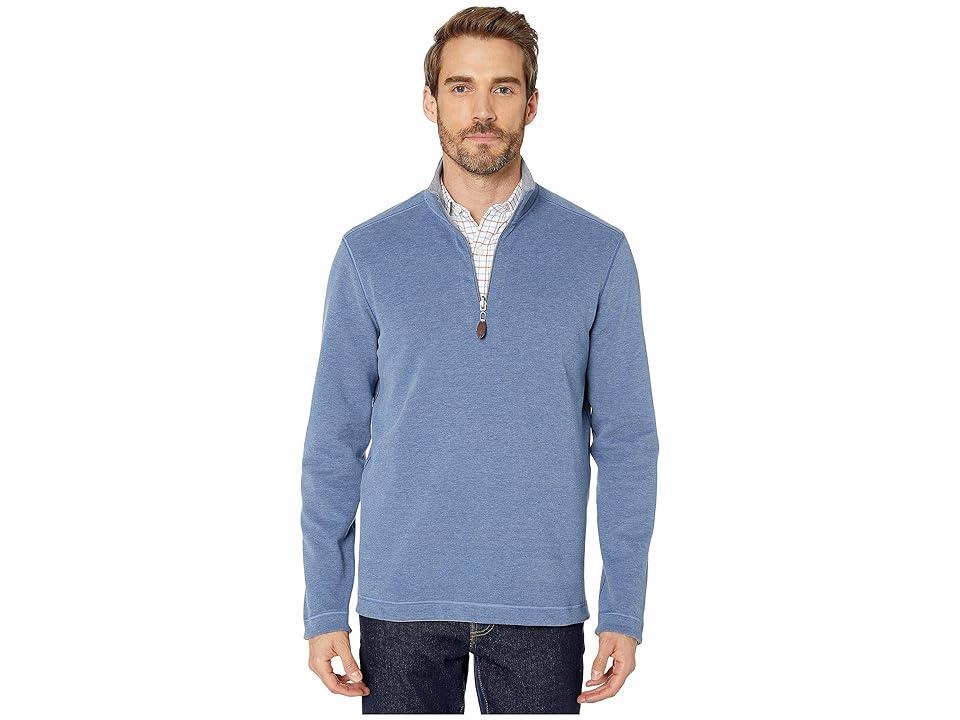 Johnston & Murphy Reversible 1/4 Zip Gray) Men's Clothing Product Image