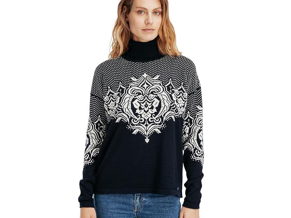 Dale of Norway Rosendal Fem Sweater (Navy/Off-White) Women's Clothing Product Image