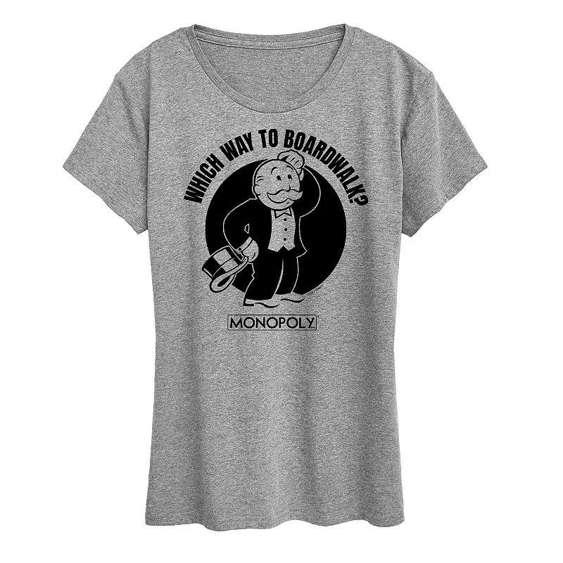 Womens Monopoly In This Economy Graphic Tee Grey Gray Product Image