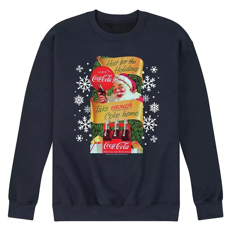 Mens CocaCola Host The Holidays Sweatshirt Blue Product Image