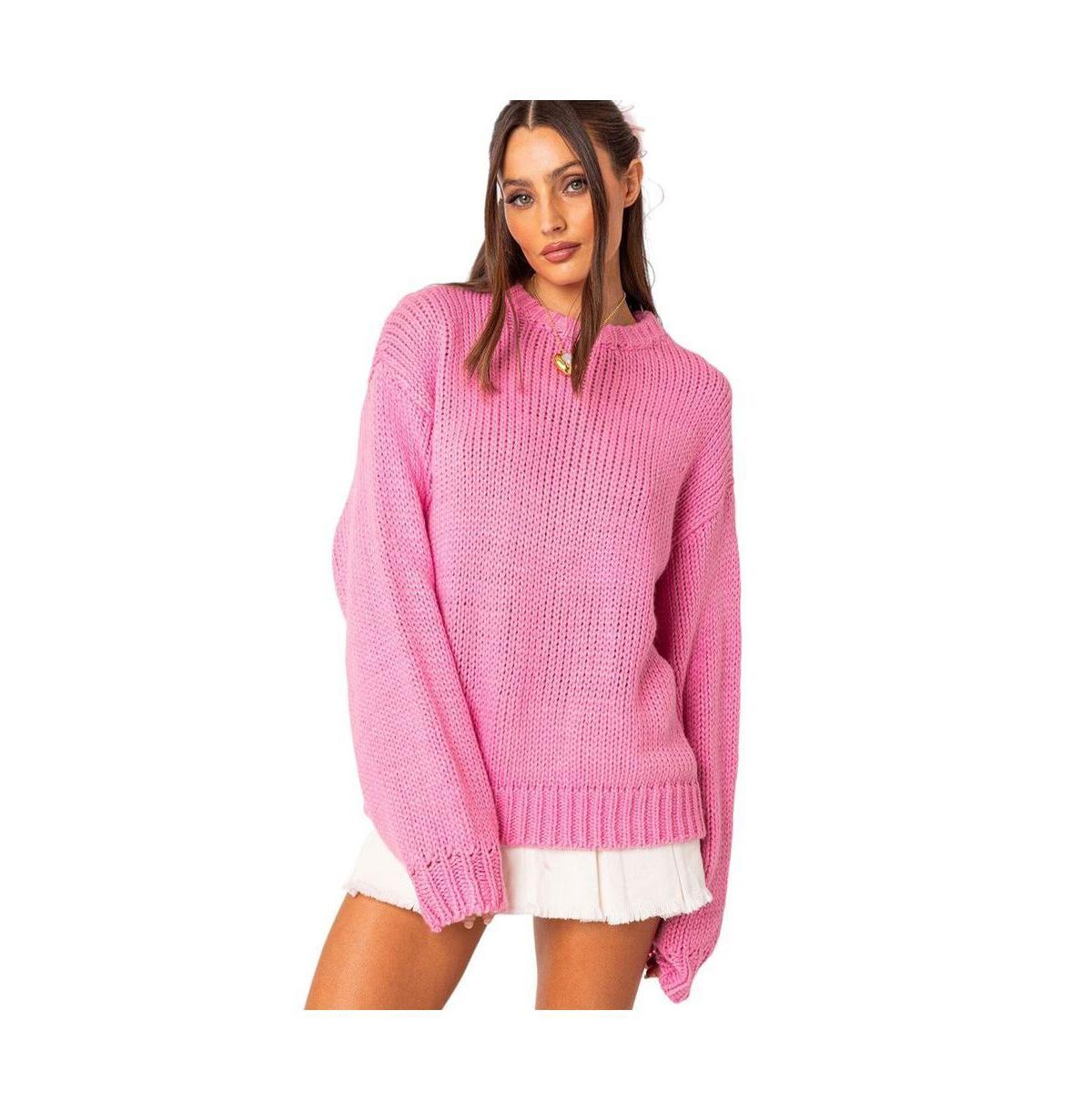 Womens Aiden oversized chunky knit sweater Product Image