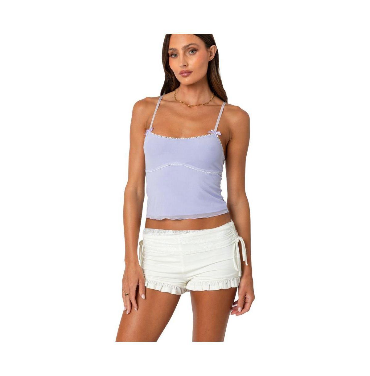 Edikted Womens Bethany mesh tank top Product Image