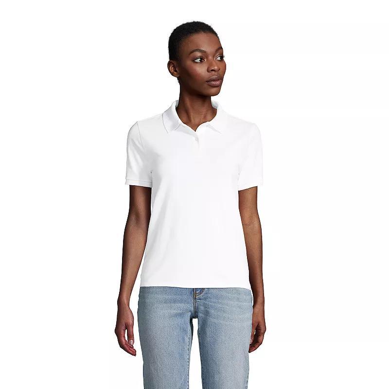 Petite Lands End Mesh Polo Shirt, Womens Product Image