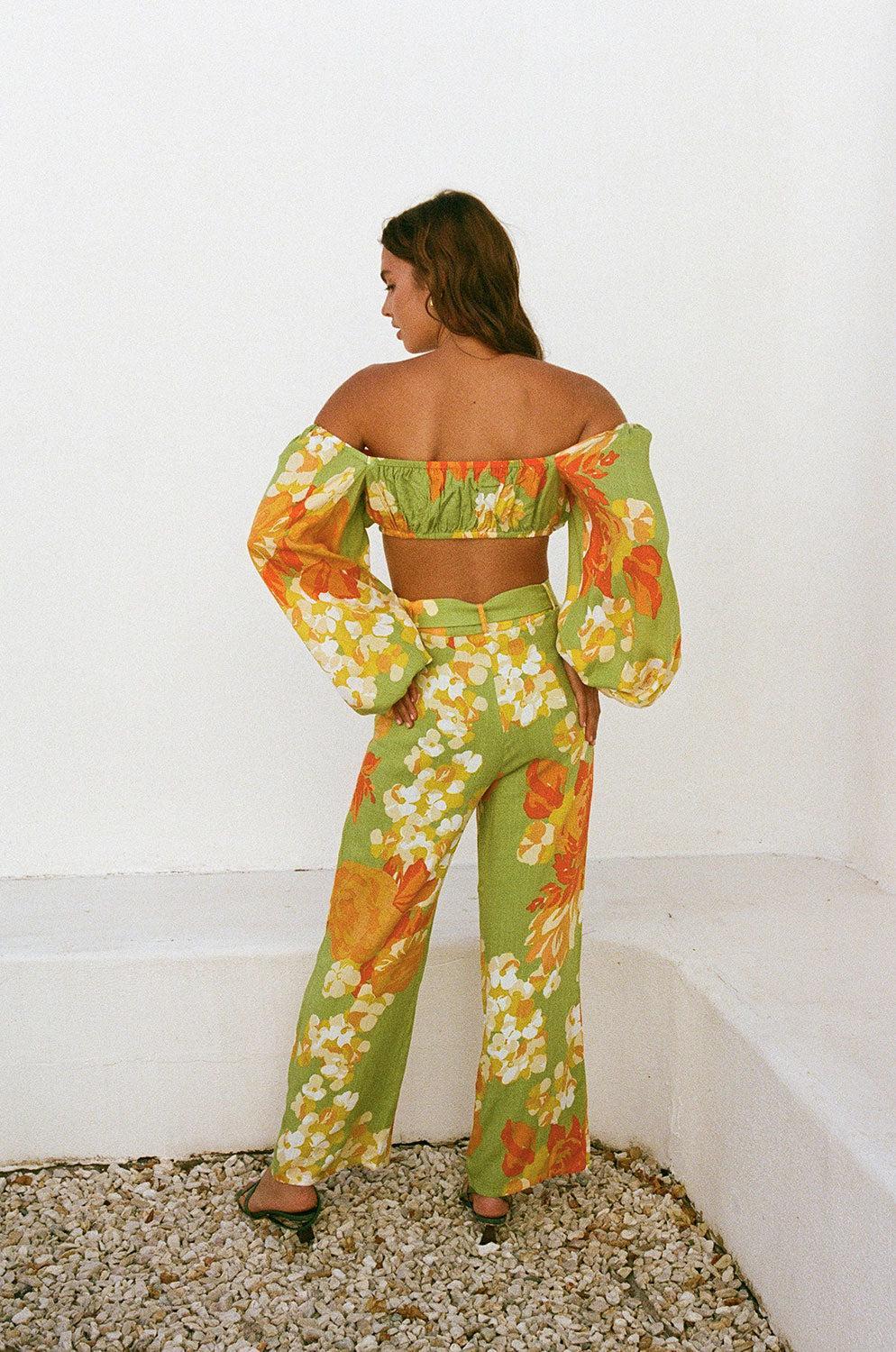 Savannah Pants - Floral Sunset Product Image