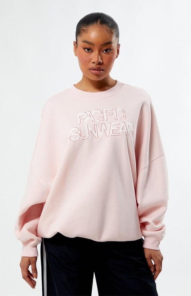 Women's Pacific Sunwear Zip Zag Crew Neck Sweatshirt Product Image