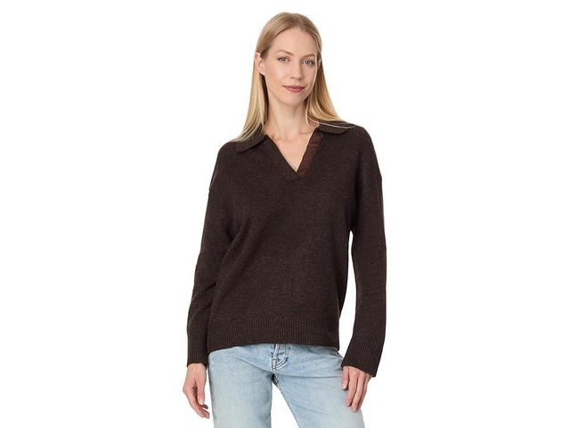 Michael Stars Jonas Johnny Collar Sweater (Java) Women's Sweater Product Image