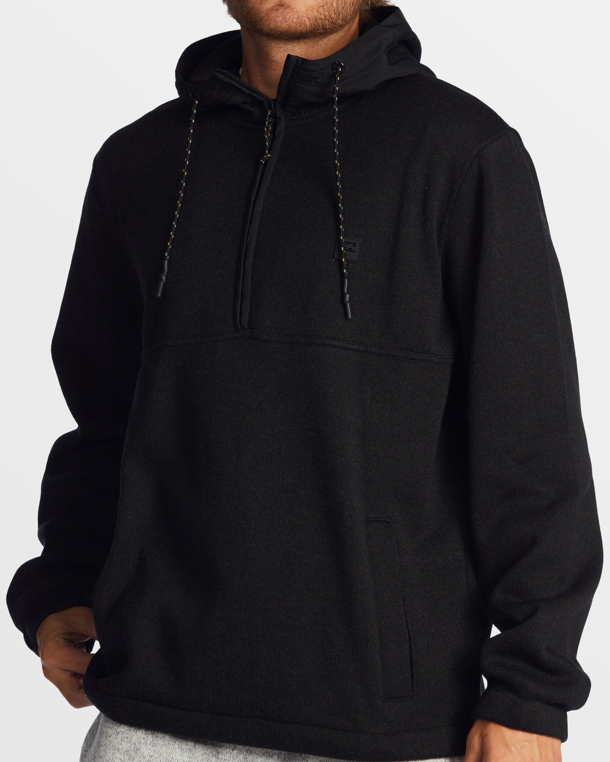 A/Div Boundary Hooded Half-Zip Pullover - Black Heather Male Product Image