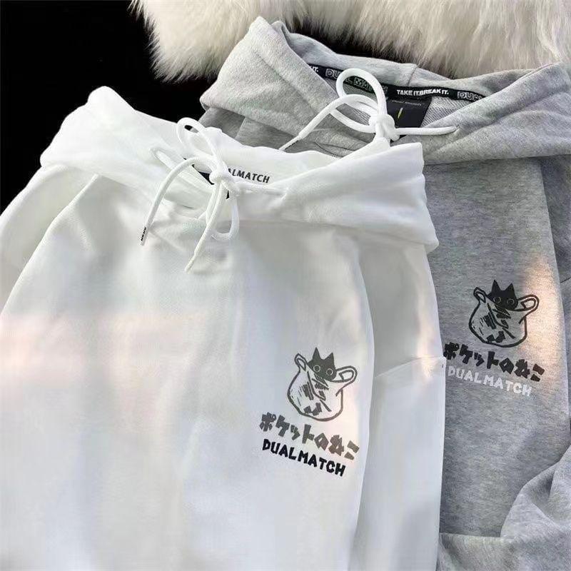 Couple Matching Cartoon Print Hoodie Product Image