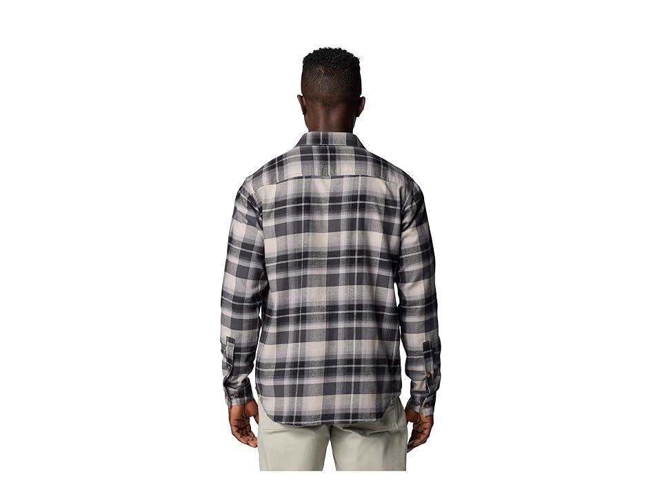 Columbia Cornell Woods Flannel Long Sleeve Shirt (Black/Grey Classic Tartan) Men's Clothing Product Image