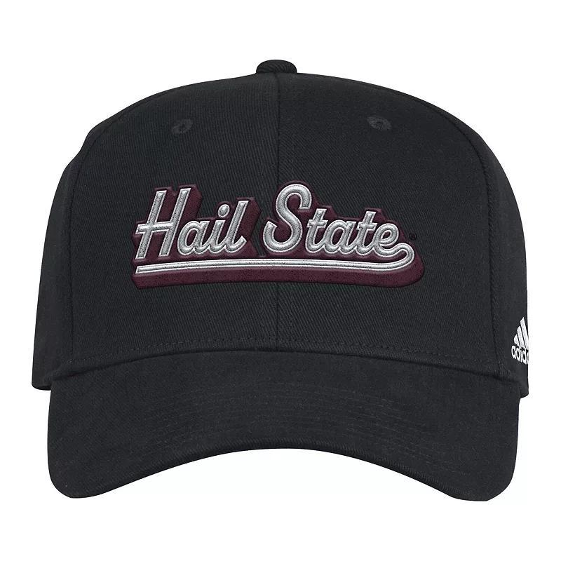 Mens adidas Black Mississippi State Bulldogs Chant Flex Hat Product Image