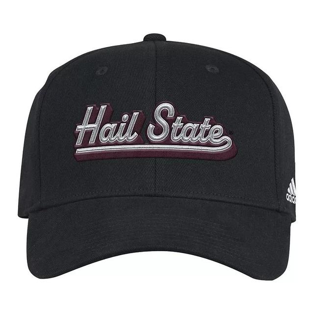 Mens adidas Black Mississippi State Bulldogs Chant Flex Hat Product Image