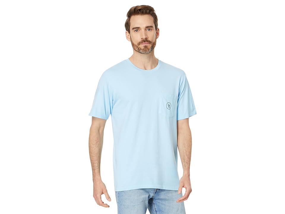 VISSLA Salty Stoke Premium Short Sleeve Pocket Tee (Chambray 2) Men's Clothing Product Image