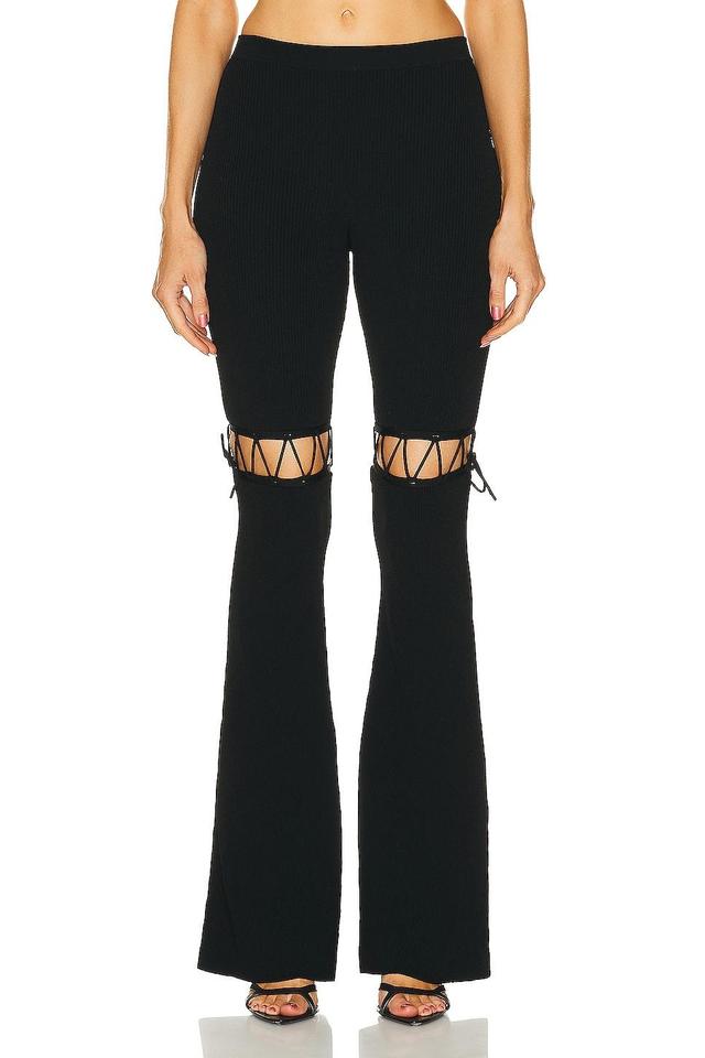 Nensi Dojaka Lace Flare Leggings Black. (also in ). Product Image