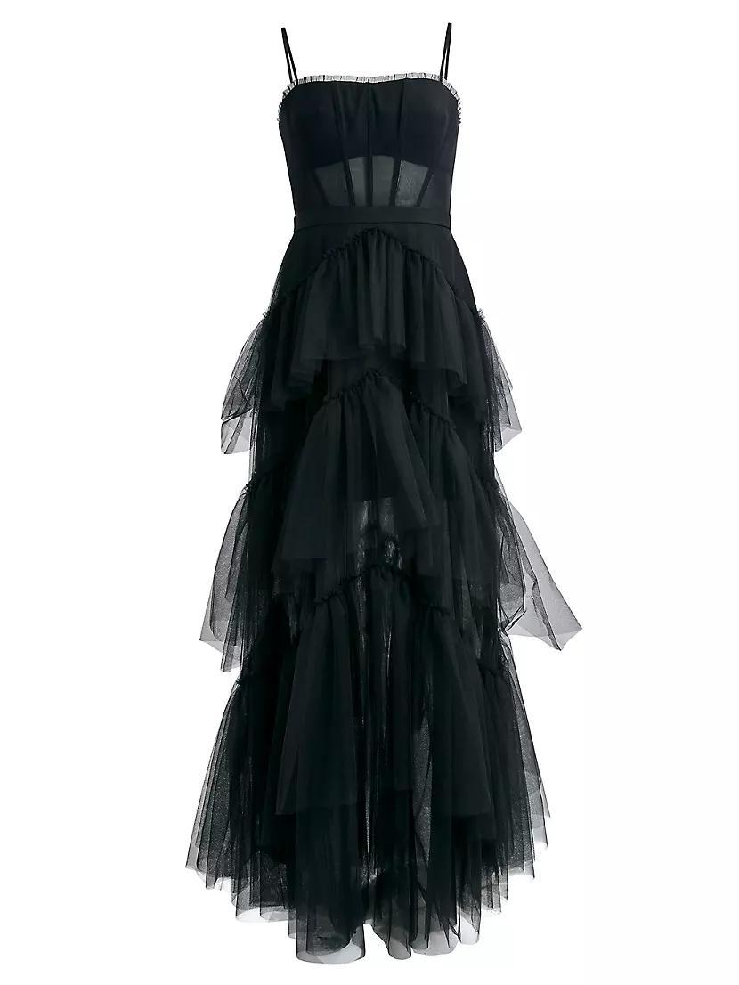 Sheer Tiered Ruffle Gown product image