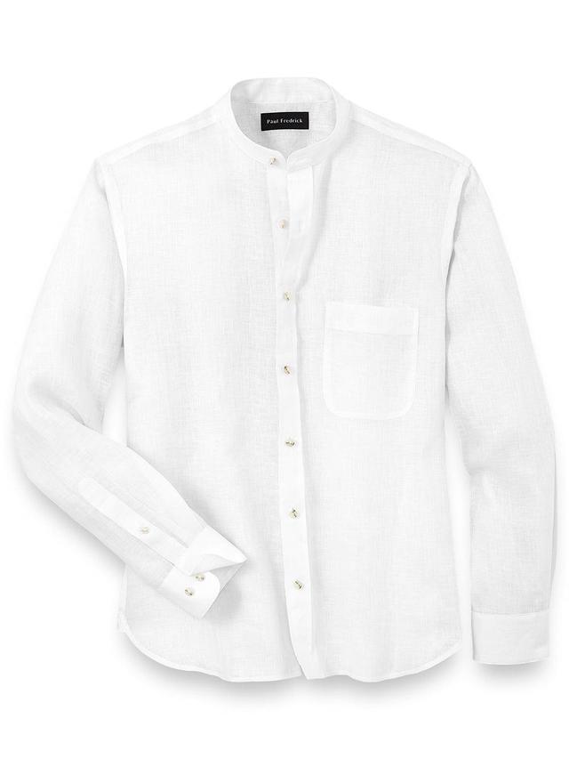 Slim Fit Linen Solid Casual Shirt Product Image