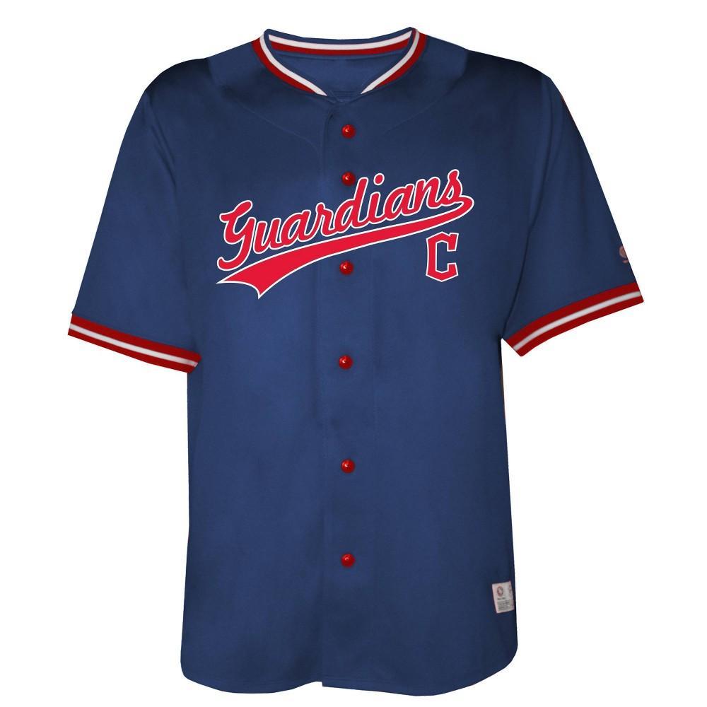 MLB Cleveland Guardians Mens Button Down Jersey Product Image