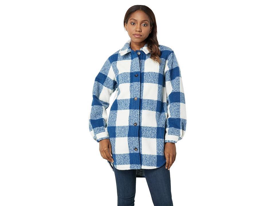 Hatley Hayden Overshirt (Blue Plaid) Women's Clothing Product Image