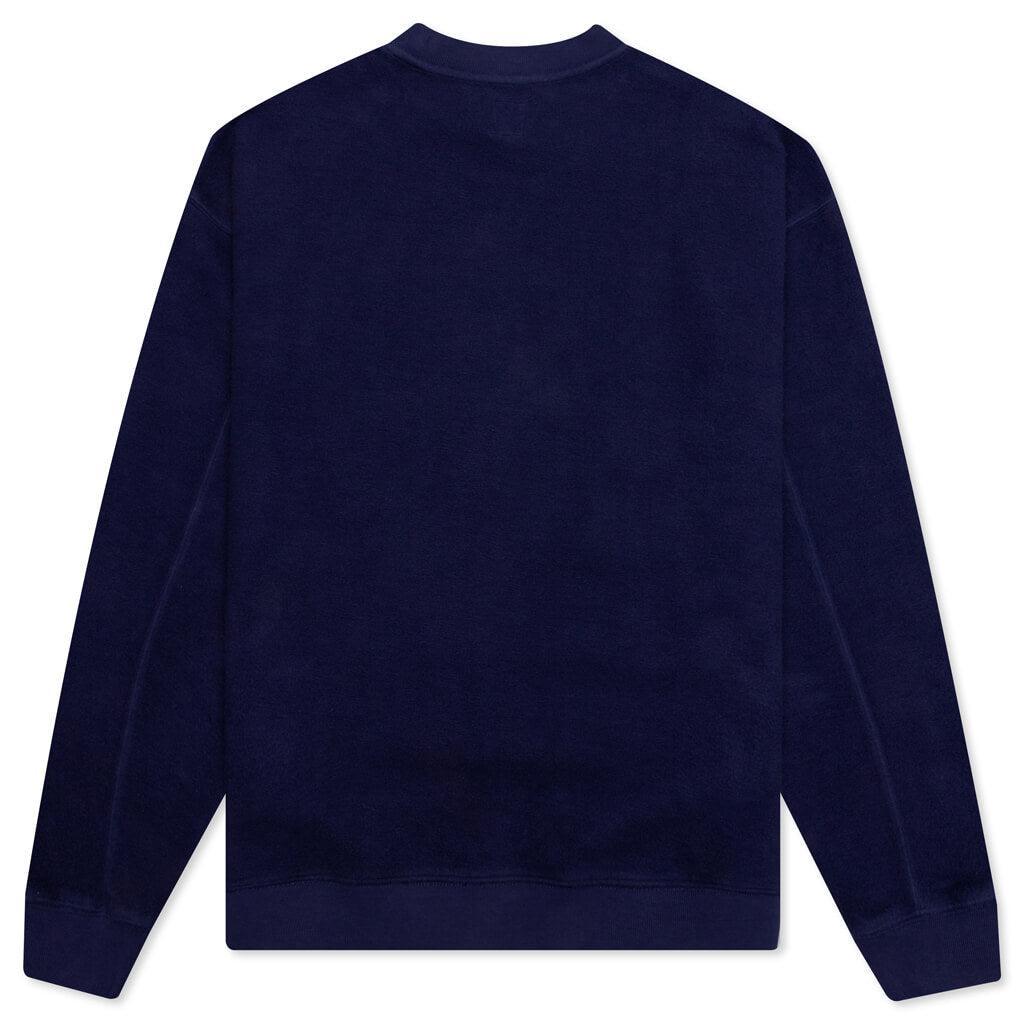 Slime Reverse Fleece Crewneck - Navy Male Product Image