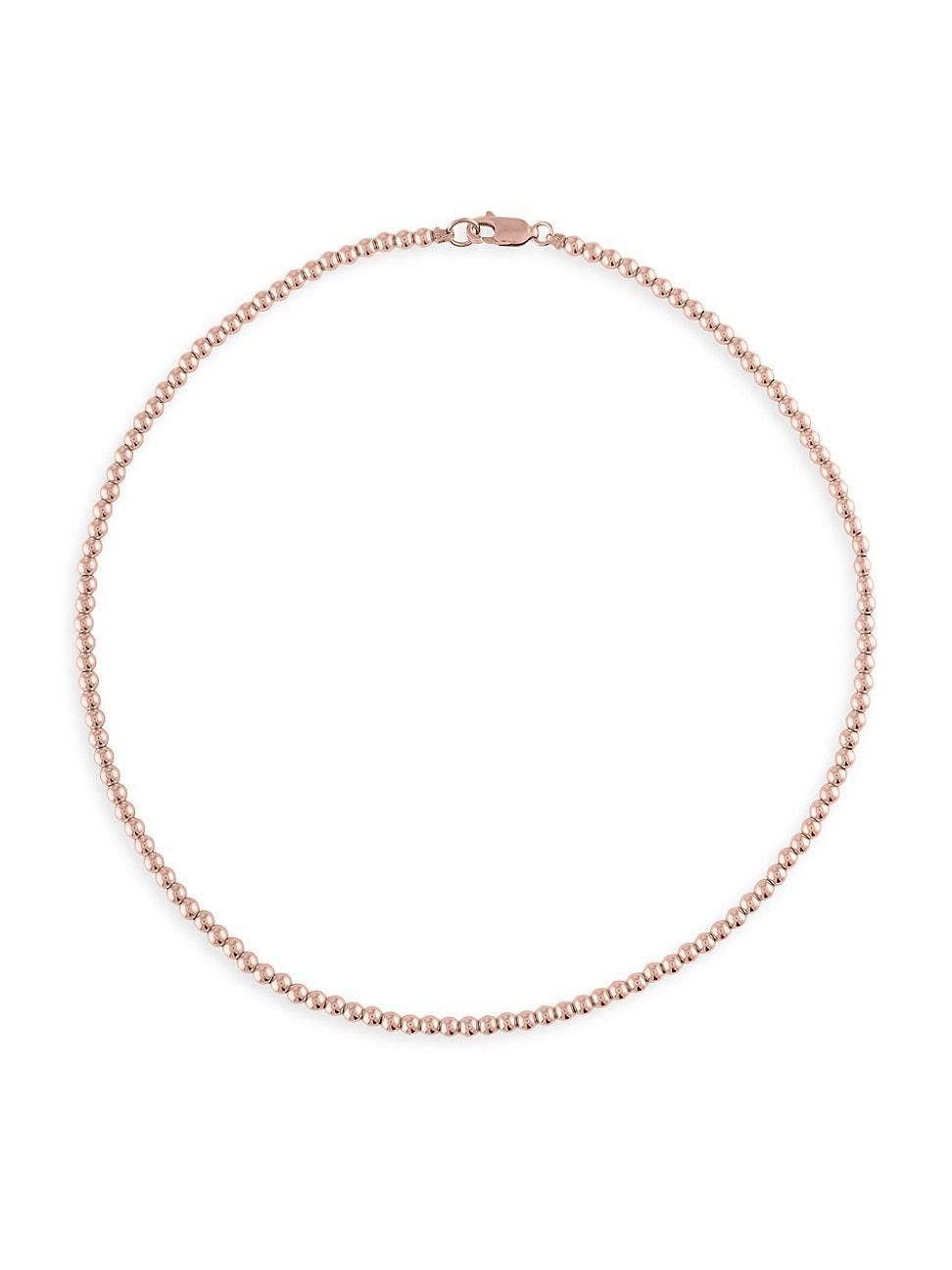 Womens 14K-Rose-Gold-Filled Beaded Necklace Product Image