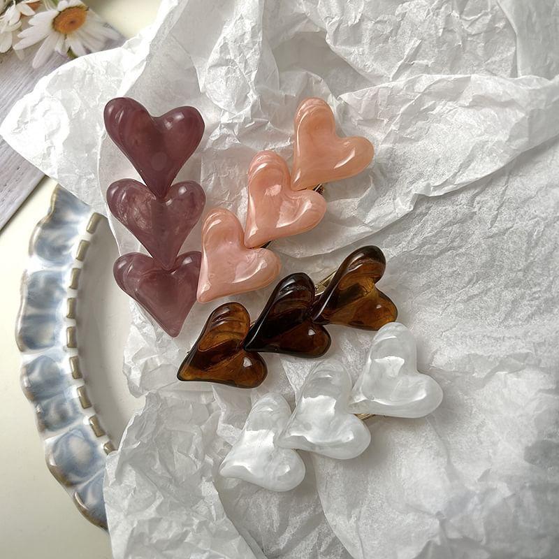 Heart Acetate Hair Clip Product Image