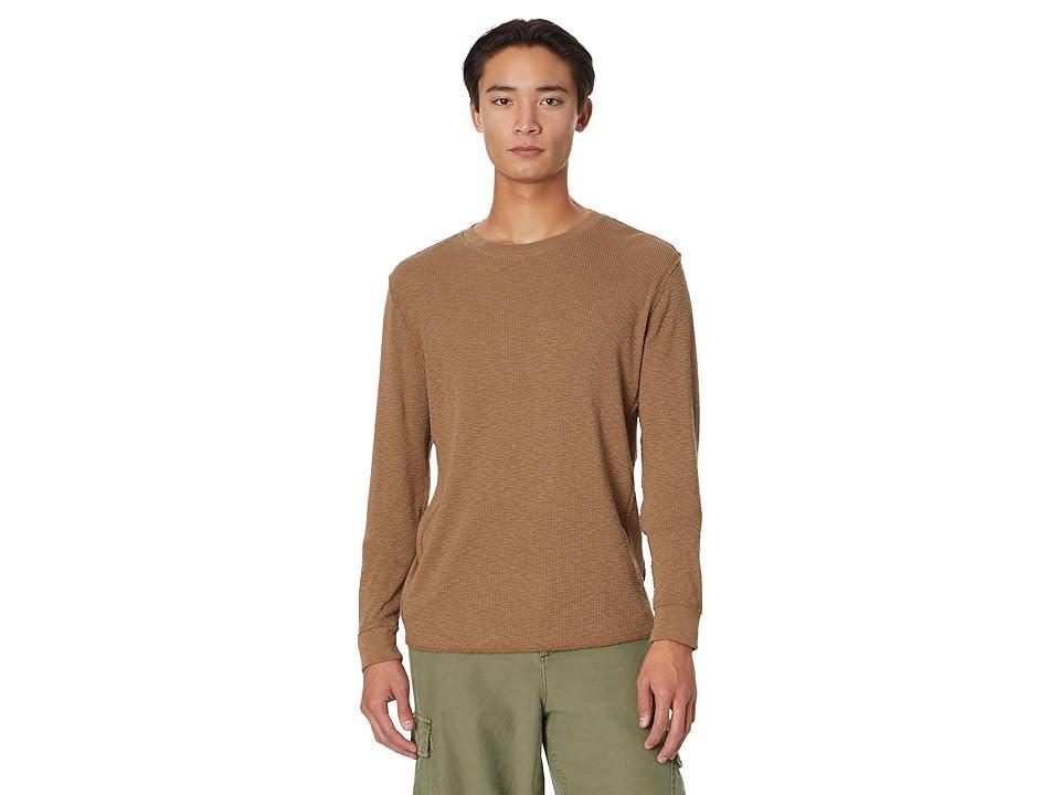 Lucky Brand Garment Dye Thermal Crew Top (Coffee Liqueur) Men's T Shirt Product Image