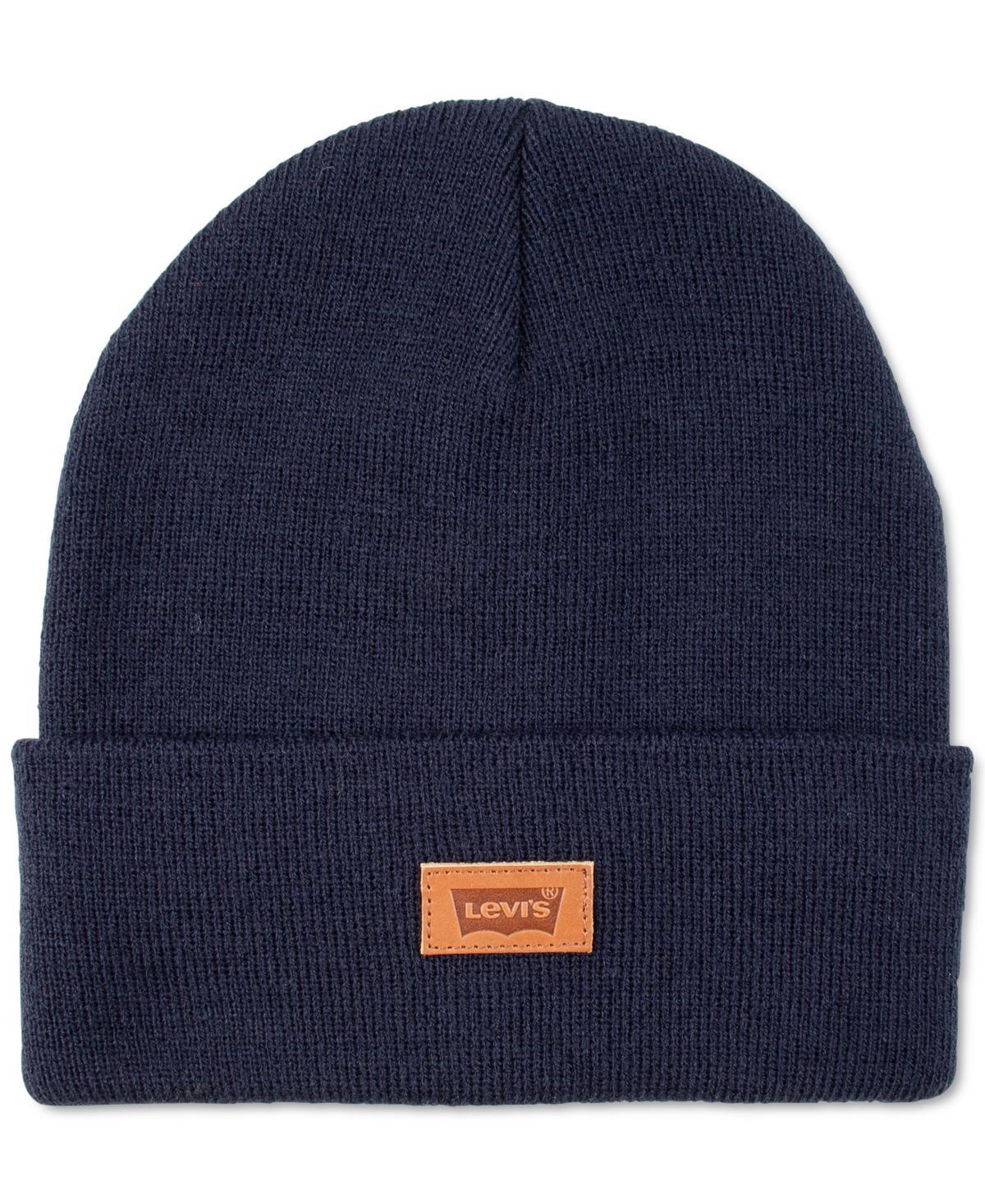 Levis All Season Comfy Leather Logo Patch Hero Beanie Product Image