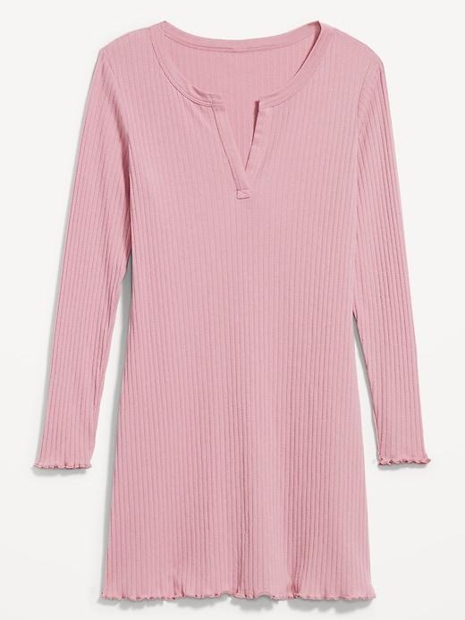 Long-Sleeve Pointelle Nightgown Product Image