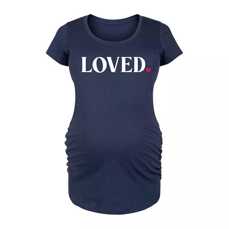 Maternity Loved With Heart Graphic Tee, Womens Product Image