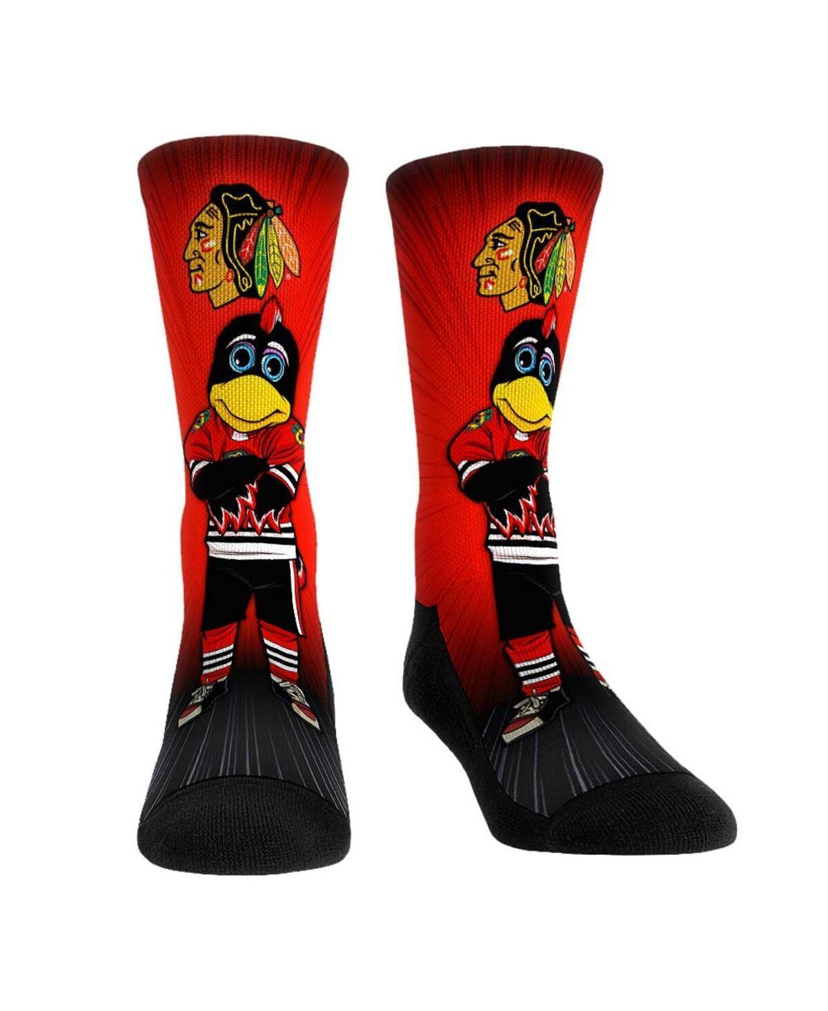 Rock Em Socks Chicago Blackhawks Mascot Pump Up Crew Socks, Mens Product Image