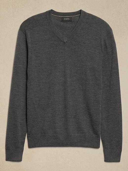 Merino V-Neck Sweater Product Image