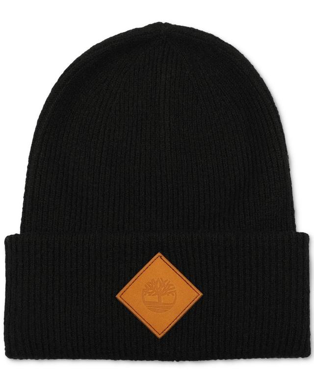 Timberland Mens Oversized Cuffed Logo Patch Beanie Product Image