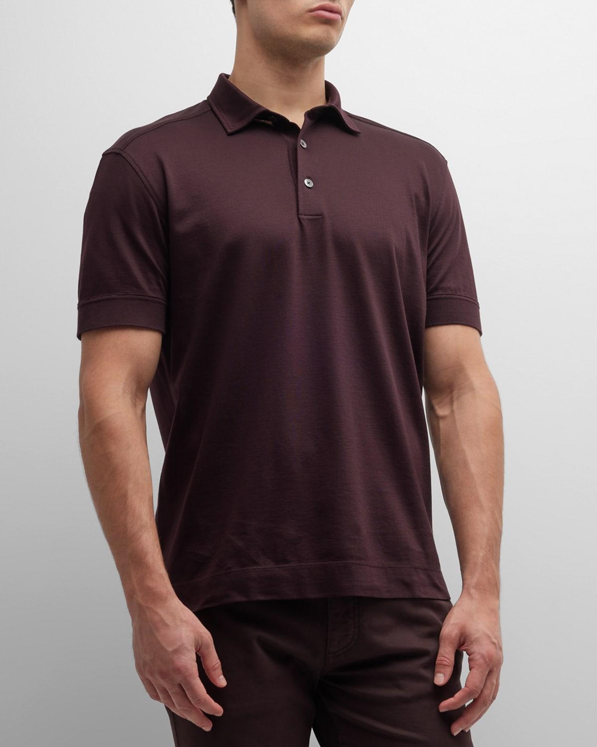 Mens Cotton Pique Polo Shirt Product Image