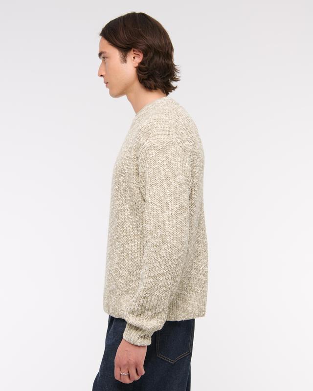 Oversized Textural Marled Crew Sweater Product Image