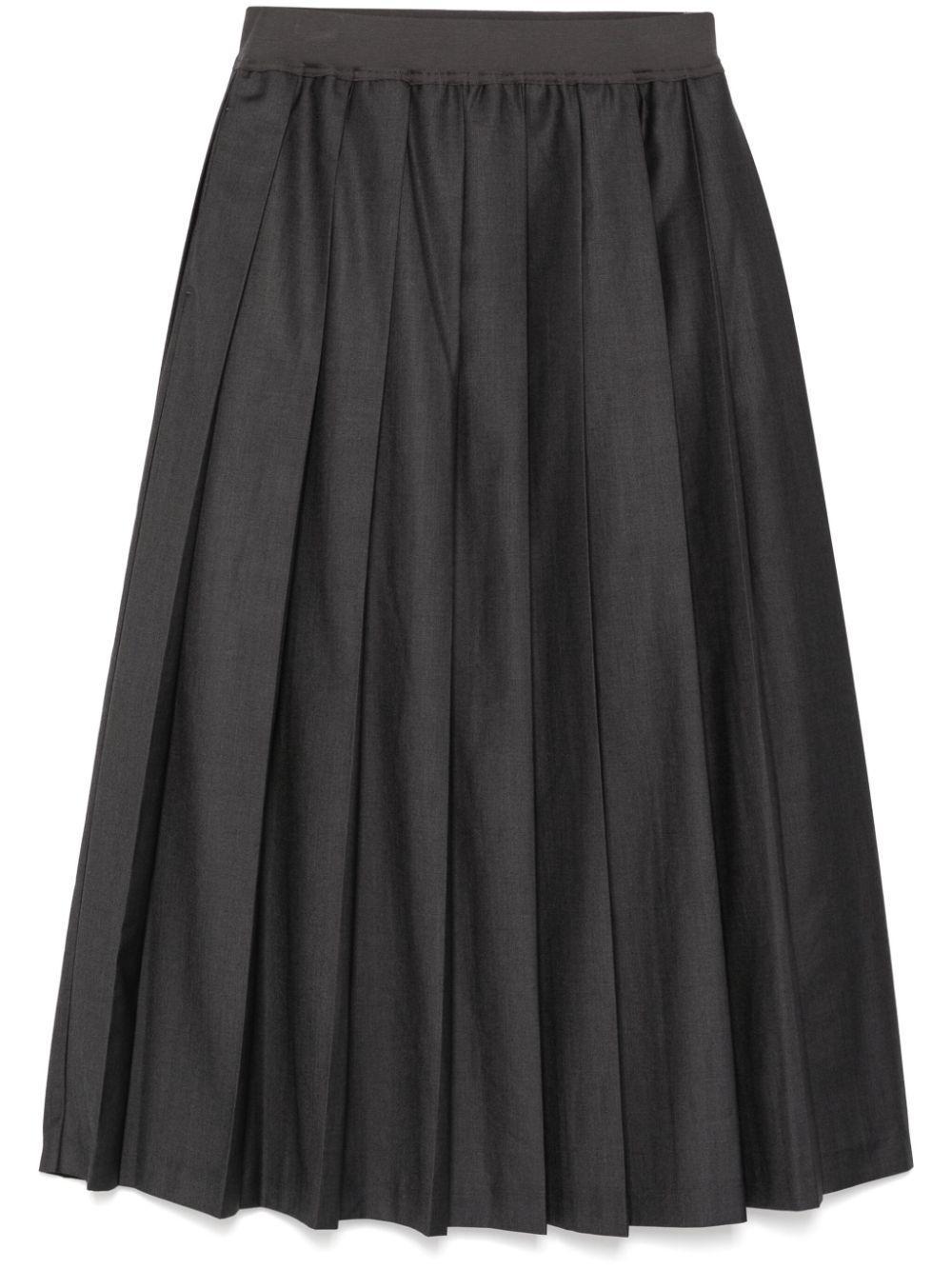 elasticated waistband pleated skirt Product Image