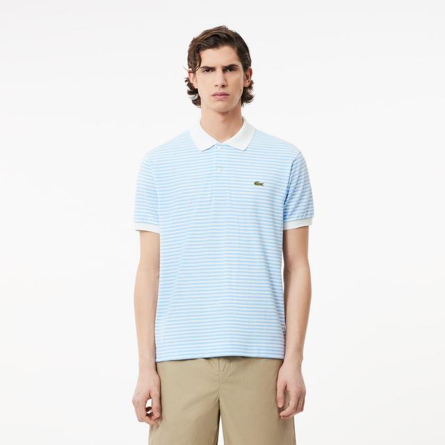 Men's Classic Fit L.12.12 Striped Petit Piqué Polo Product Image